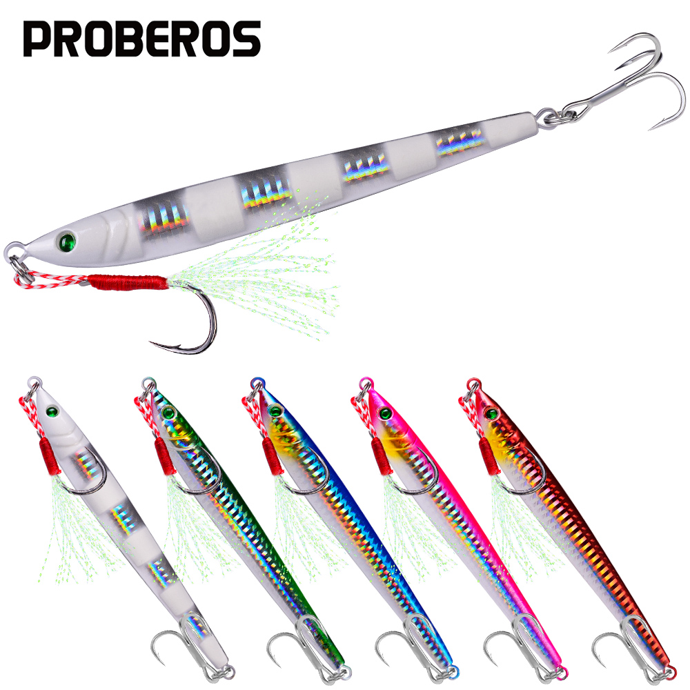 3D Printing Lure - เหยื่อตกปลาทะเล PROBEROS 1 ชิ้น เหยื่อจิ๊กโลหะ น้ำหนัก