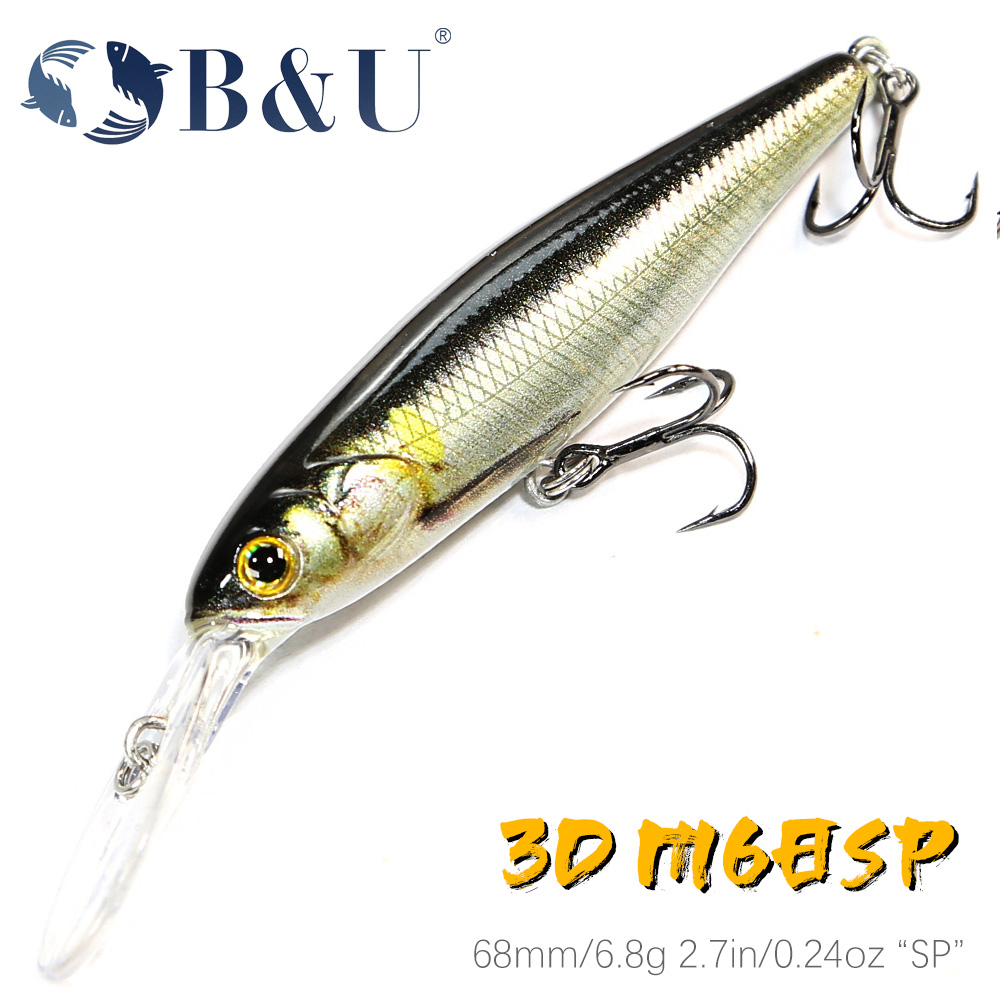 3D Printing Lure - B & U 68 มม.3D การพิมพ์