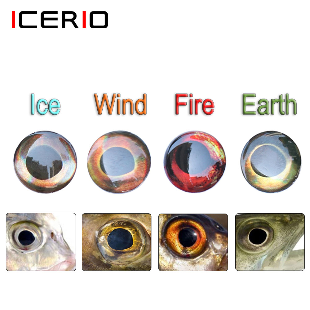 3D Printing Lure - ICERIO 100PCS Holographic 3D 4D ตาปลาสําหรับ