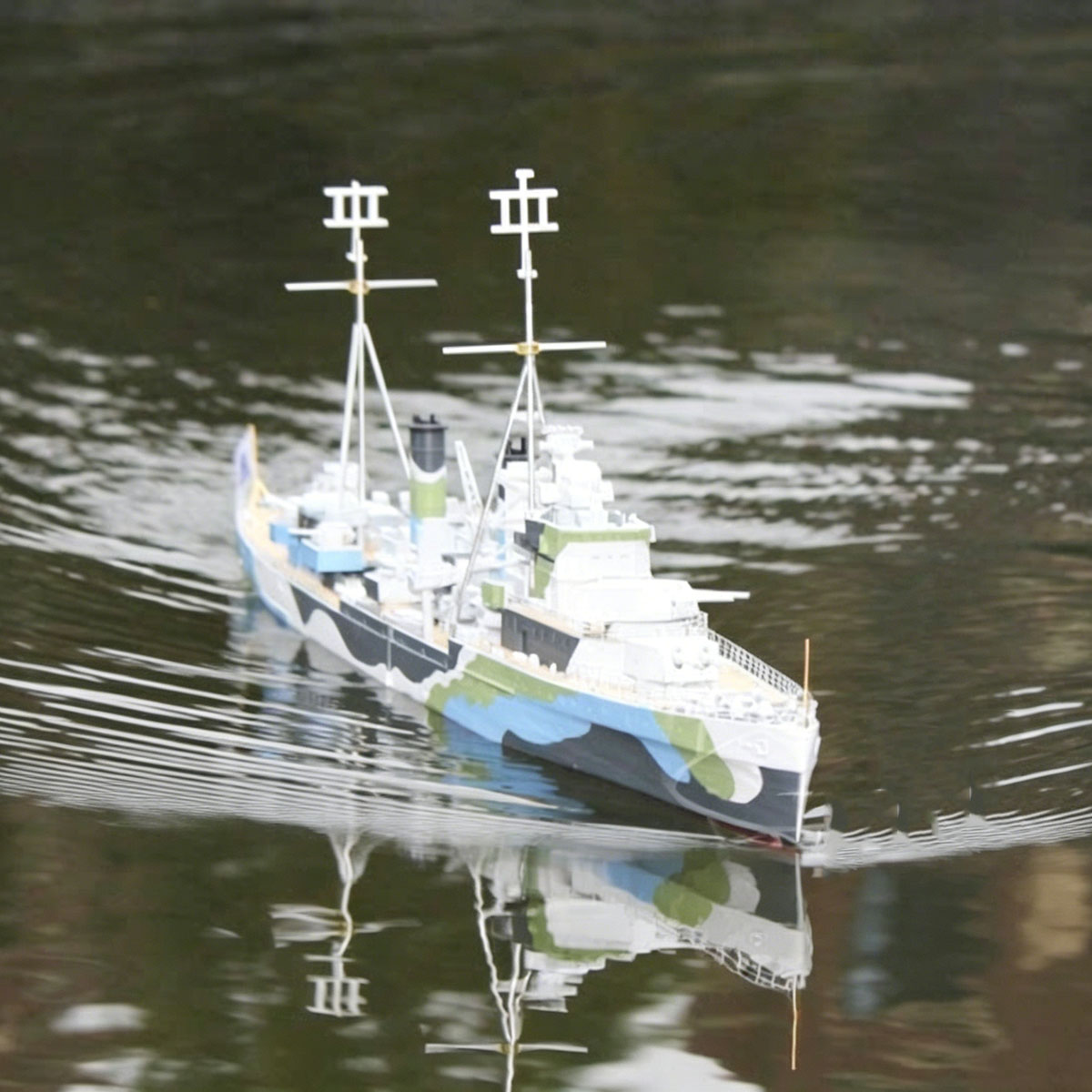 3D Printing Rc Boat - เรือบังคับวิทยุขนาด 1/200 รุ่น Linxian-class Light Cruiser