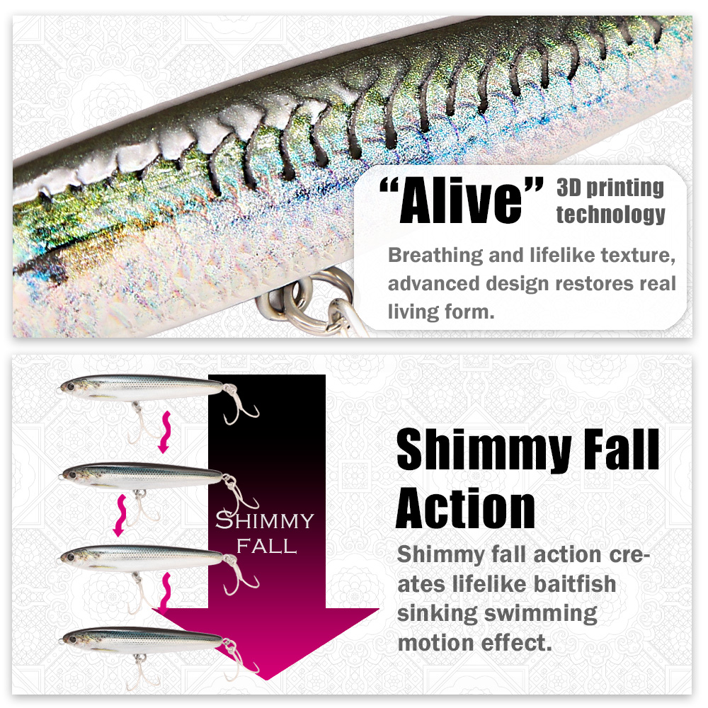 เหยื่อตกปลาแบบจมน้ำ B&U Sinkin - 3D Printing Lure บทวิจารณ์และราคา