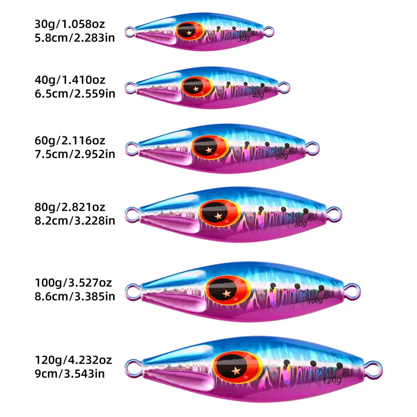30g 40g 60g 80g 100g 120g โลหะ - 3D Printing Lure บทวิจารณ์และราคา